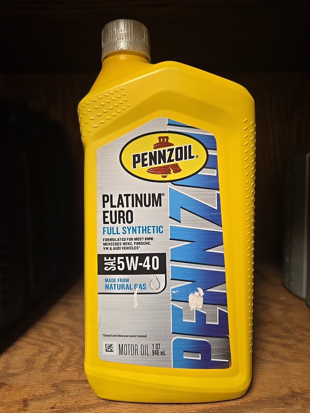 Pennzoil Platinum Euro 5W-40 Synthetic Motor Oil, 1 Quart