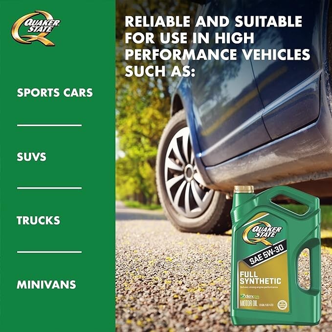 Quaker State Gen 3 Full Synthetic Dexos 5W-30 Motor Oil (5-Quart, Case of 3)