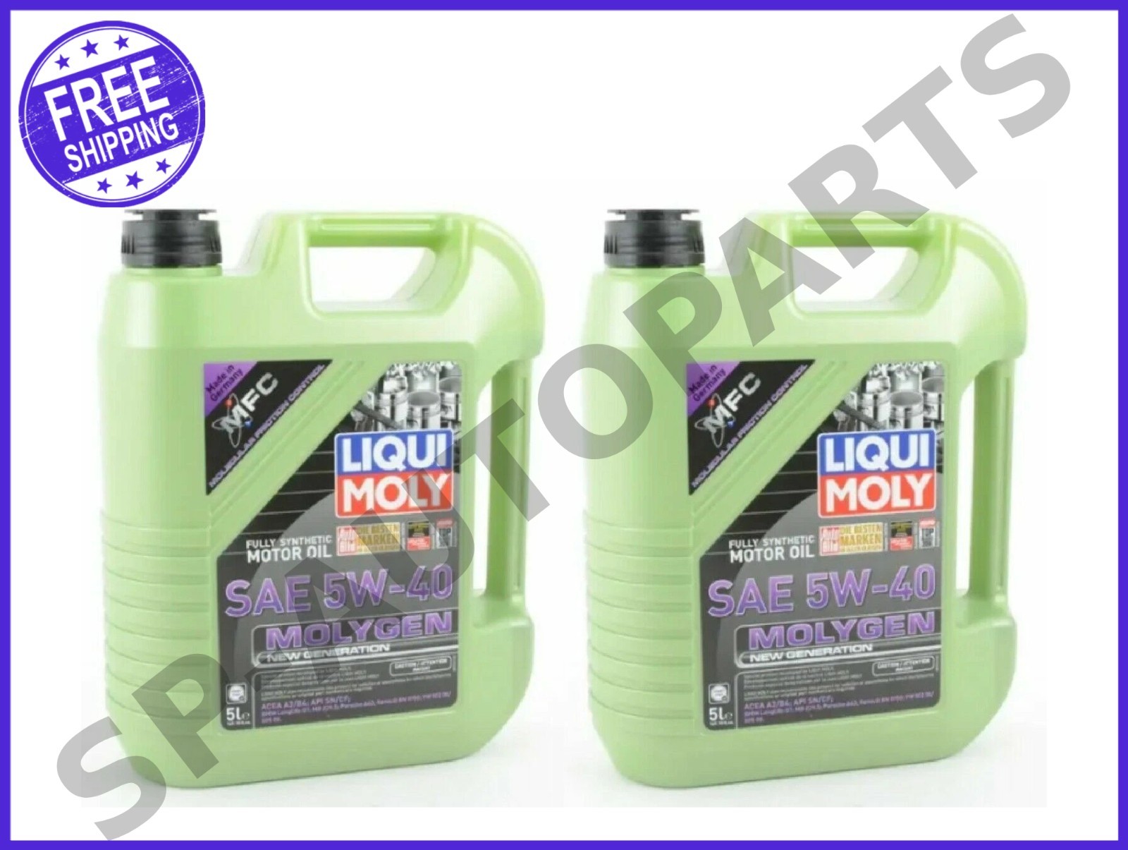 Liqui Moly MOLYGEN New Generation 5W-40 For VW BMW Porsche Audi 10 Liters
