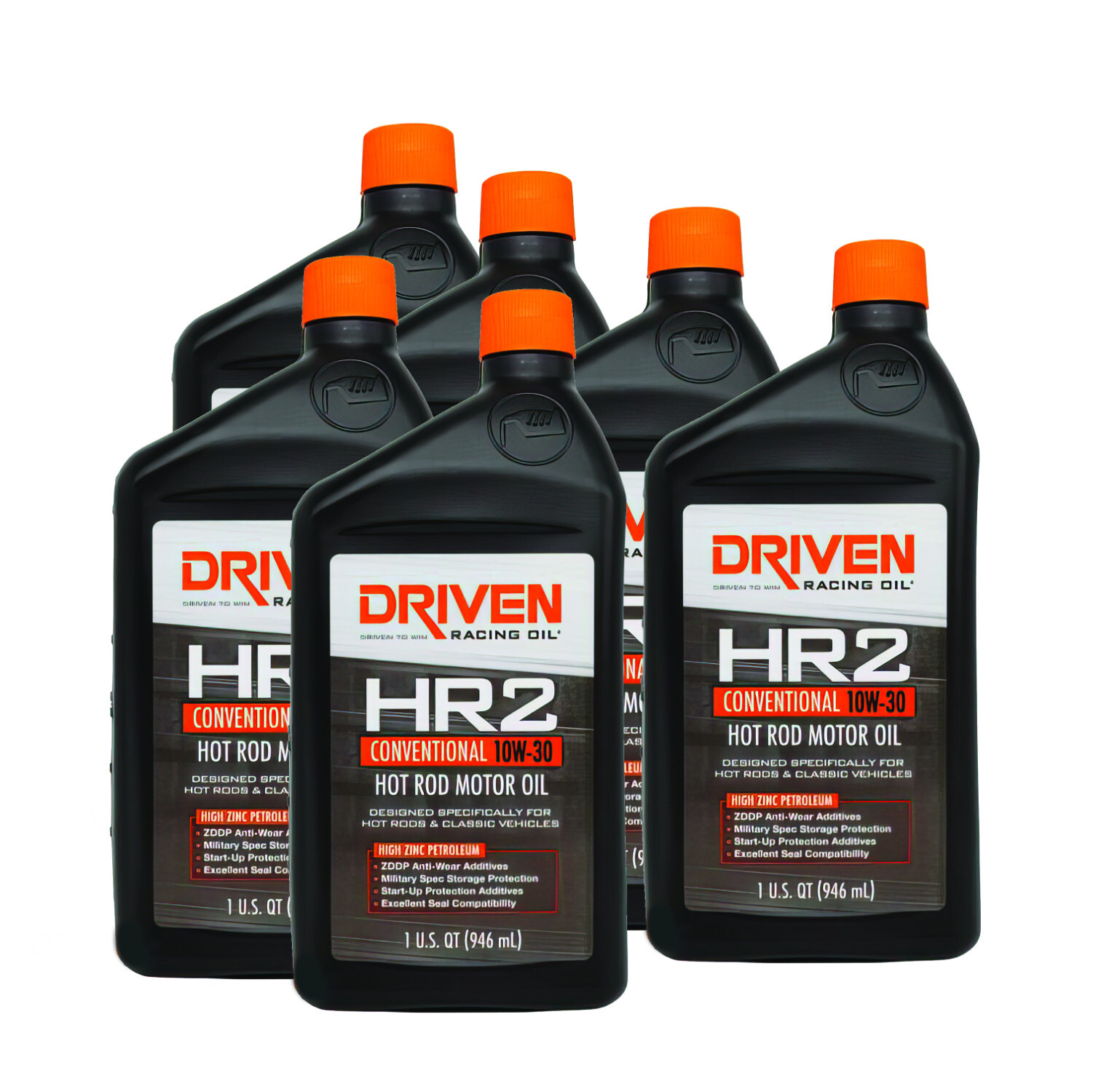 Driven Motor Oil – HR2 Hot Rod Oil – High Zinc – 10W30 – Conventional – 6 qt
