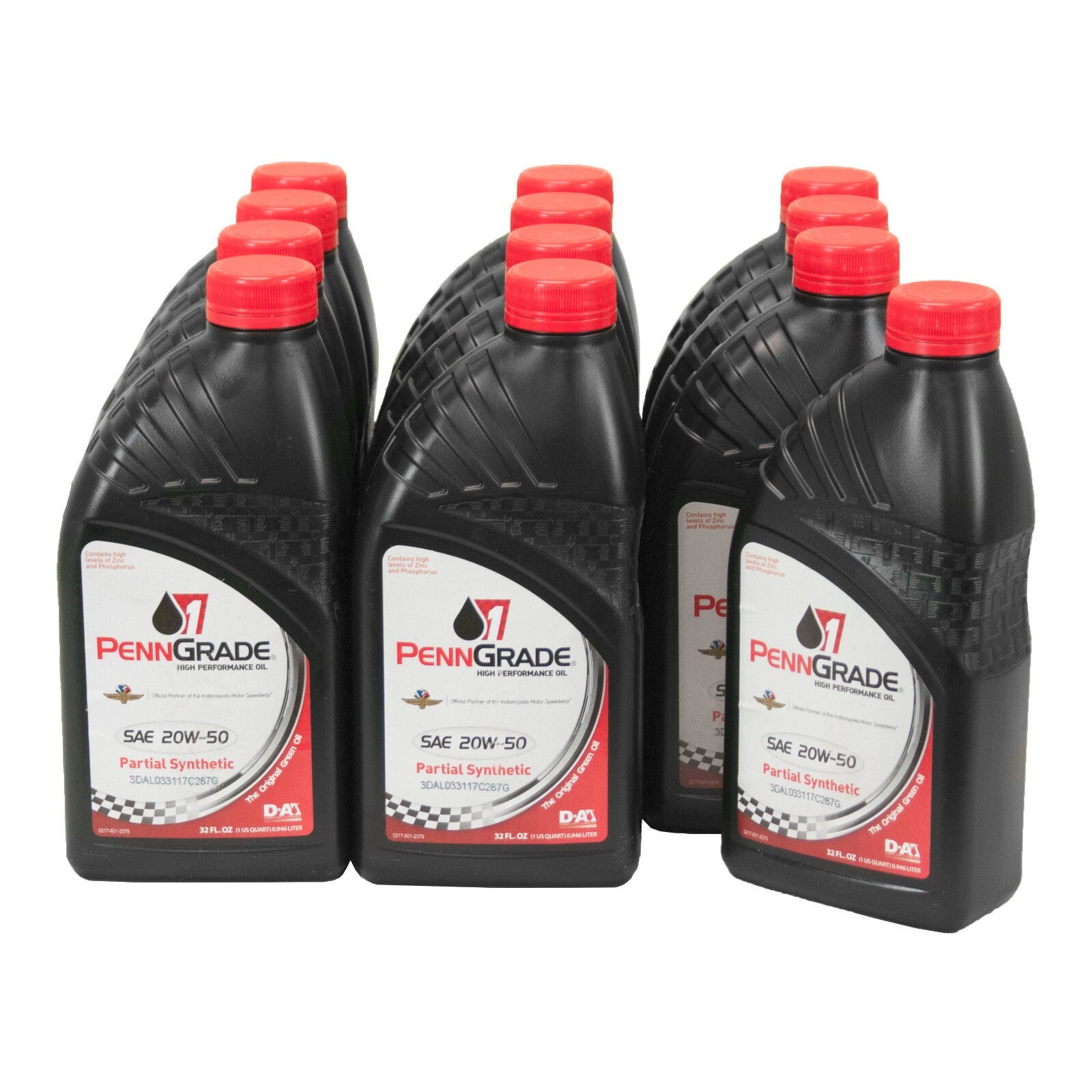 Penn Grade Brad Penn 20W50 Partial Synthetic High Performance Motor Oil 12 Quart