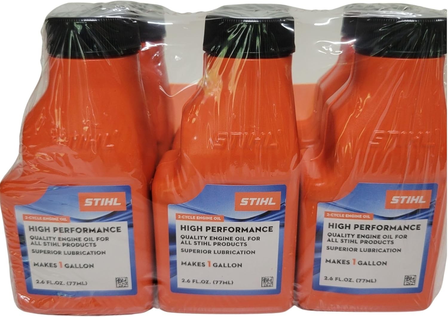 Versatile 6 Pack of 2.6 Ounce High Performance 2-Cycle Oil for Chain Saws & More