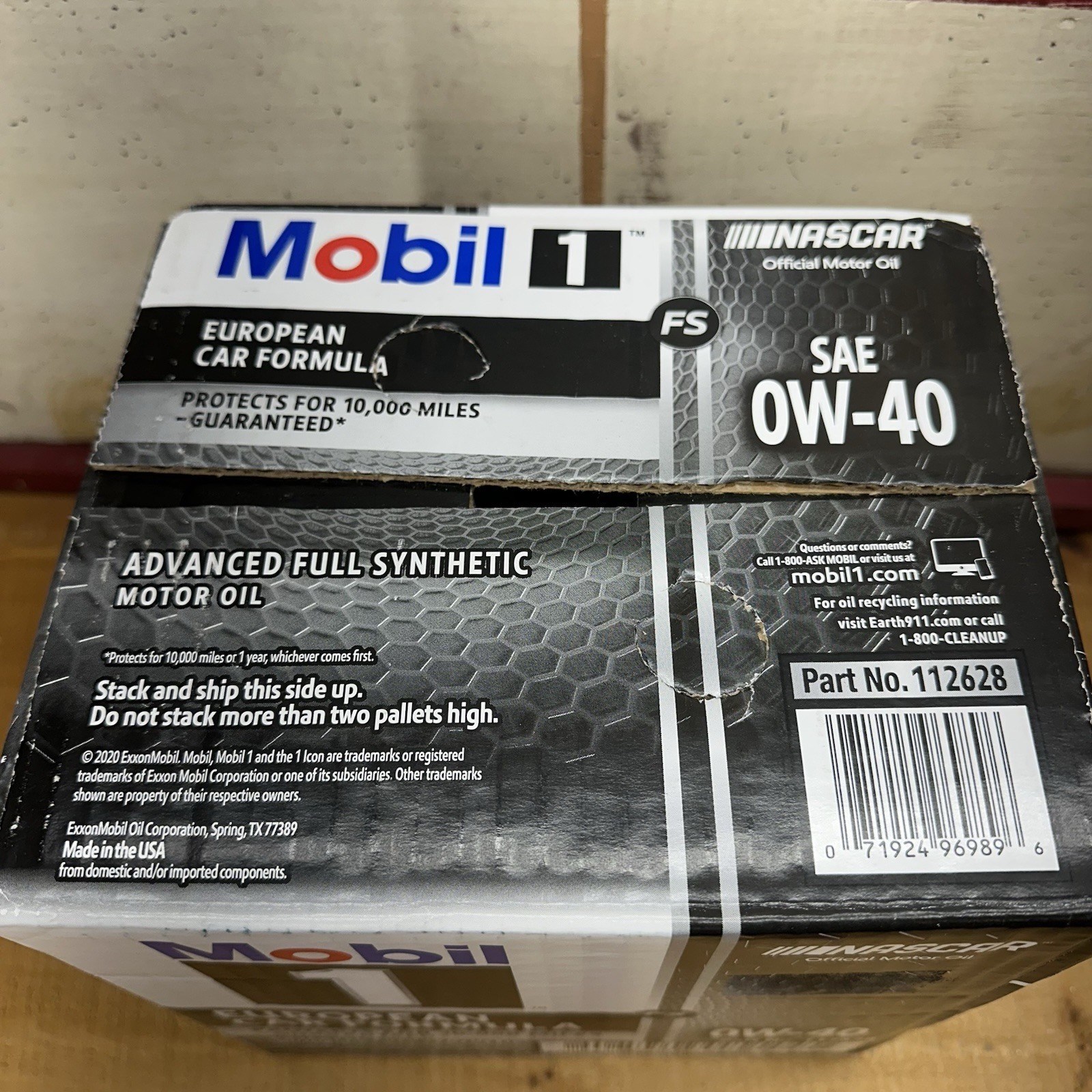 MOBIL 1 FS EURO 0W40 MOTOR OIL 6/1 QTS (PACK OF 6 + FREE SHIPPING)