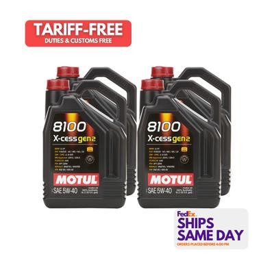 Motul Usa 110905, Set of 4 8100 X-Cess Gen2 5W-40 Case 4 X 5 Liter Performance