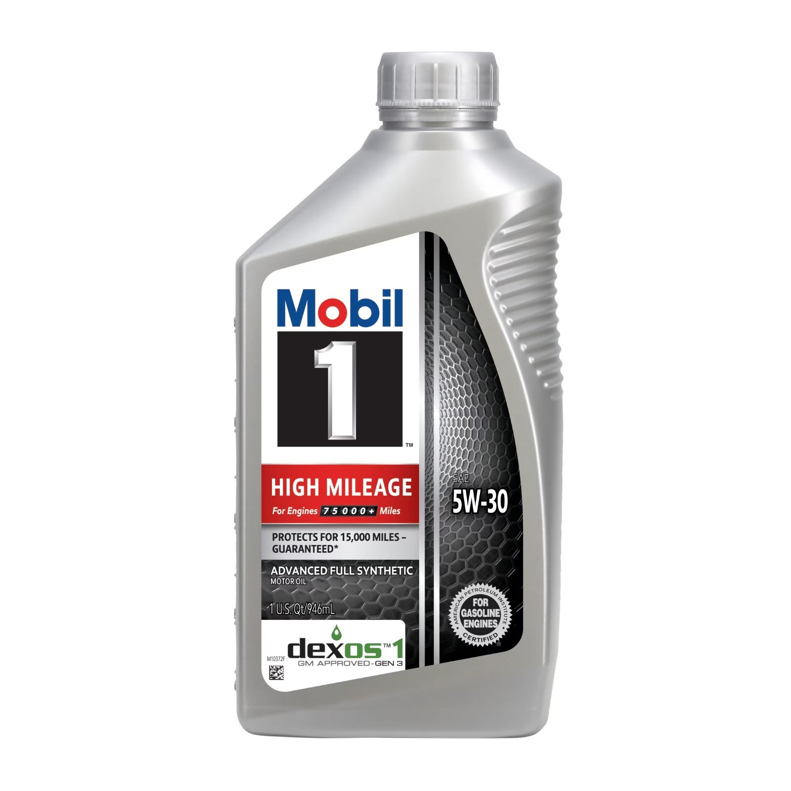 Mobil 1 High Mileage Full Synthetic Motor Oil 5W-30 1 Quart