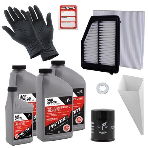 Factory Racing Parts 0W20 3.5 Qt Oil Change Kit for Honda Civic 1.8L 2012-2015