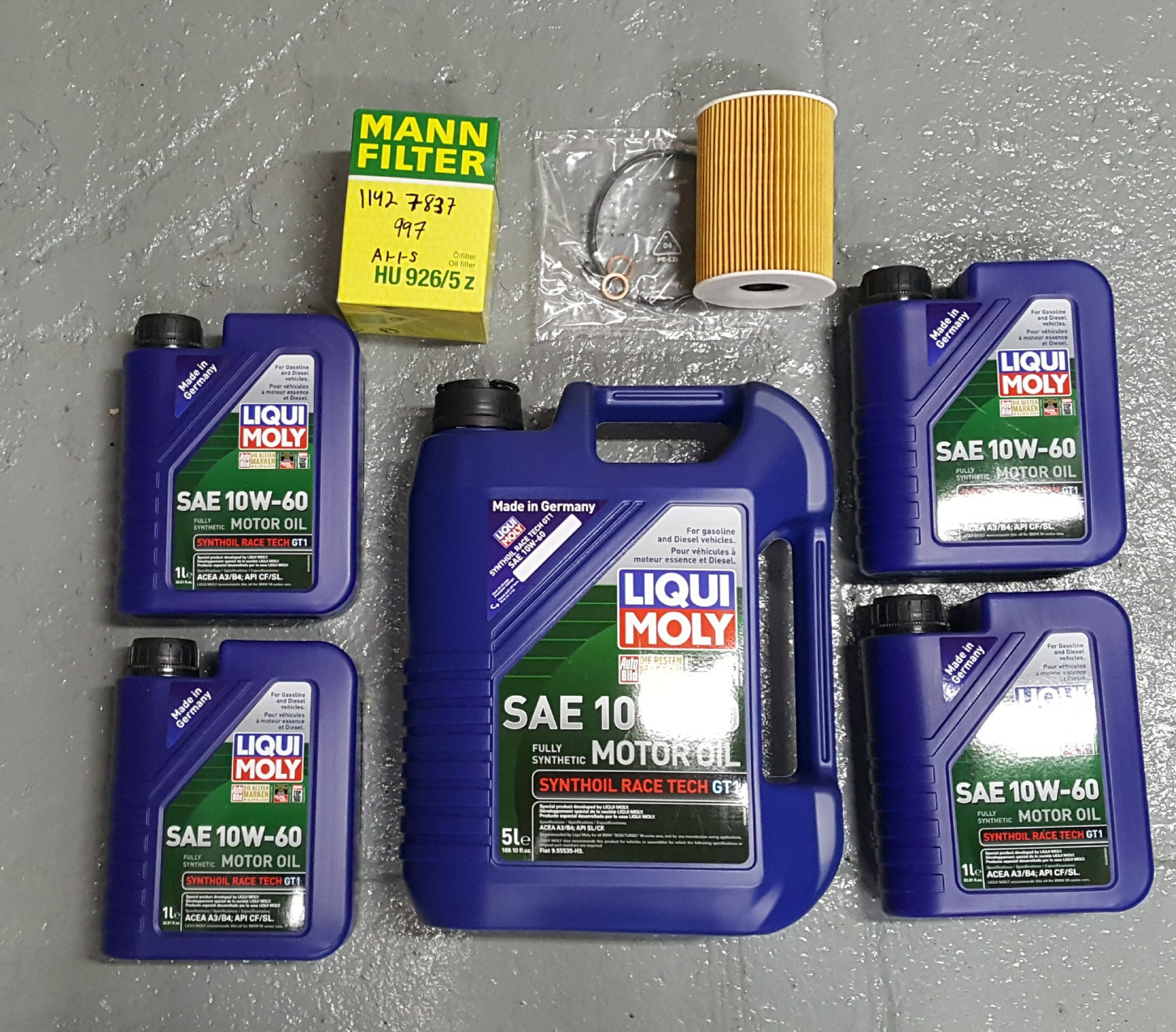 Oil Change Kit w/LIQUIMOLY 10W-60 + MANN FIlter HU926/5z BMW M3 4.0L 2008-2013