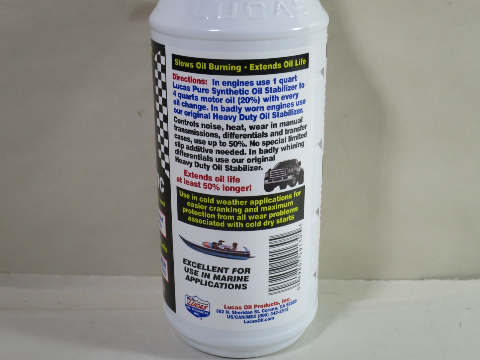 Lucas Oil 10130 Synthetic Heavy Duty Oil Additive Stabilizer Case of 12 Quarts