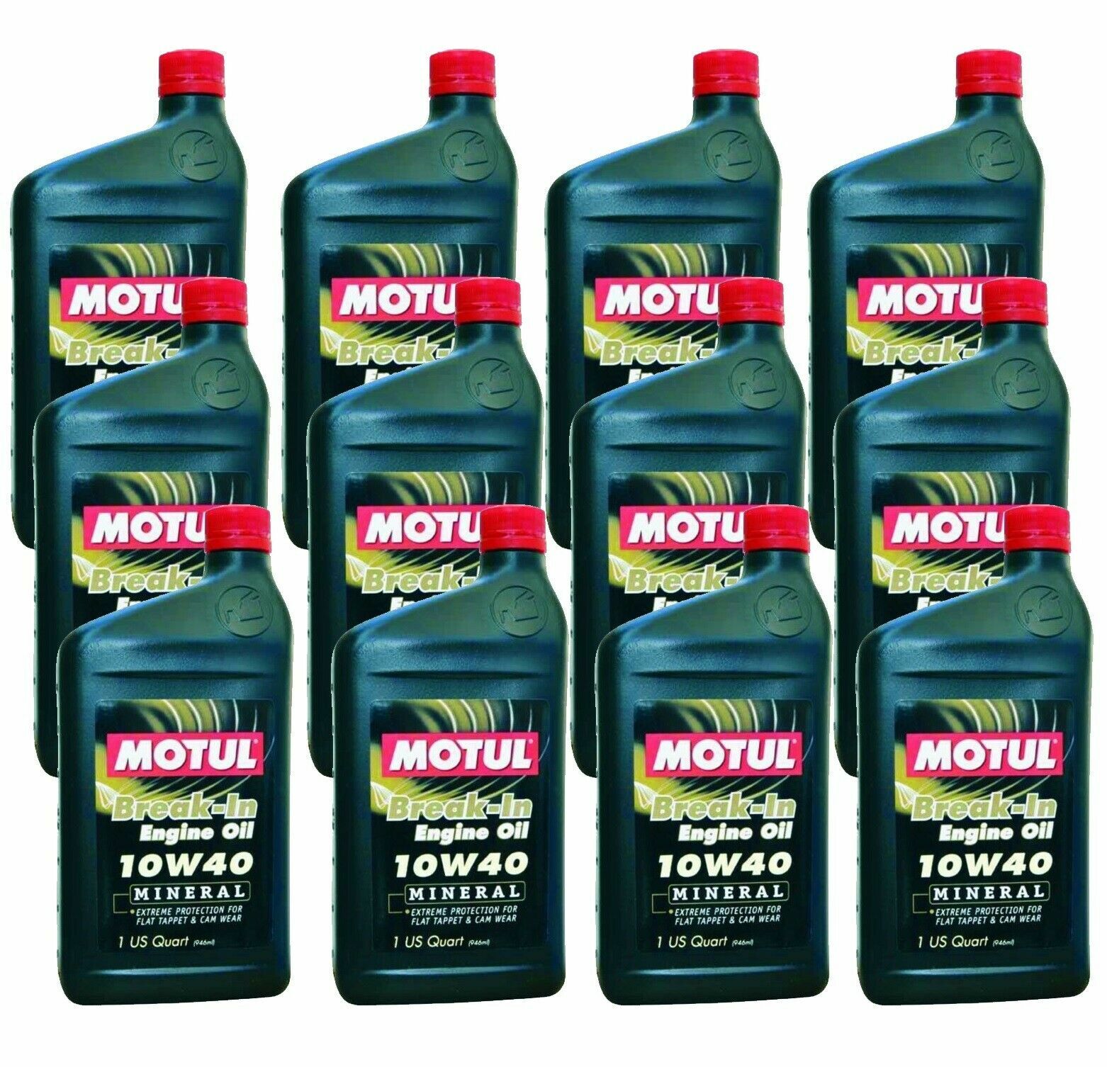 Motul Break-In 10W40 12 Quarts Mineral Classic Engine Motor Oil (12 x 1 Qt)