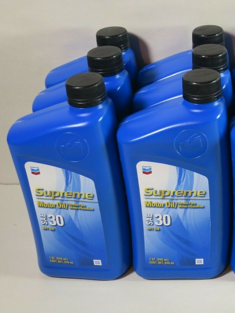 Chevron 224114722 Supreme Motor Oil SAE30 1-Qt Case of 6