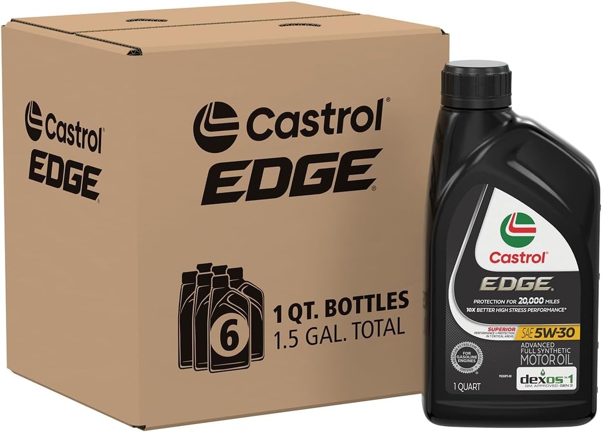 Castrol EDGE Advanced Full Synthetic 5W-30 Motor Oil, Case of 6-1 Quart | 15D3BC