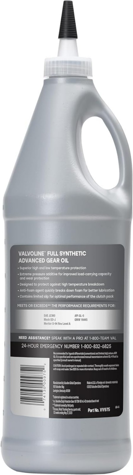 Advanced Full Synthetic 75W-90 Gear Oil 1 QT