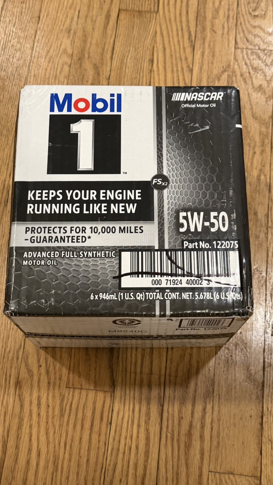 Mobil 122075 5W-50 Advanced Full Synthetic Motor Oil – 1 Quart (Pack of 6)