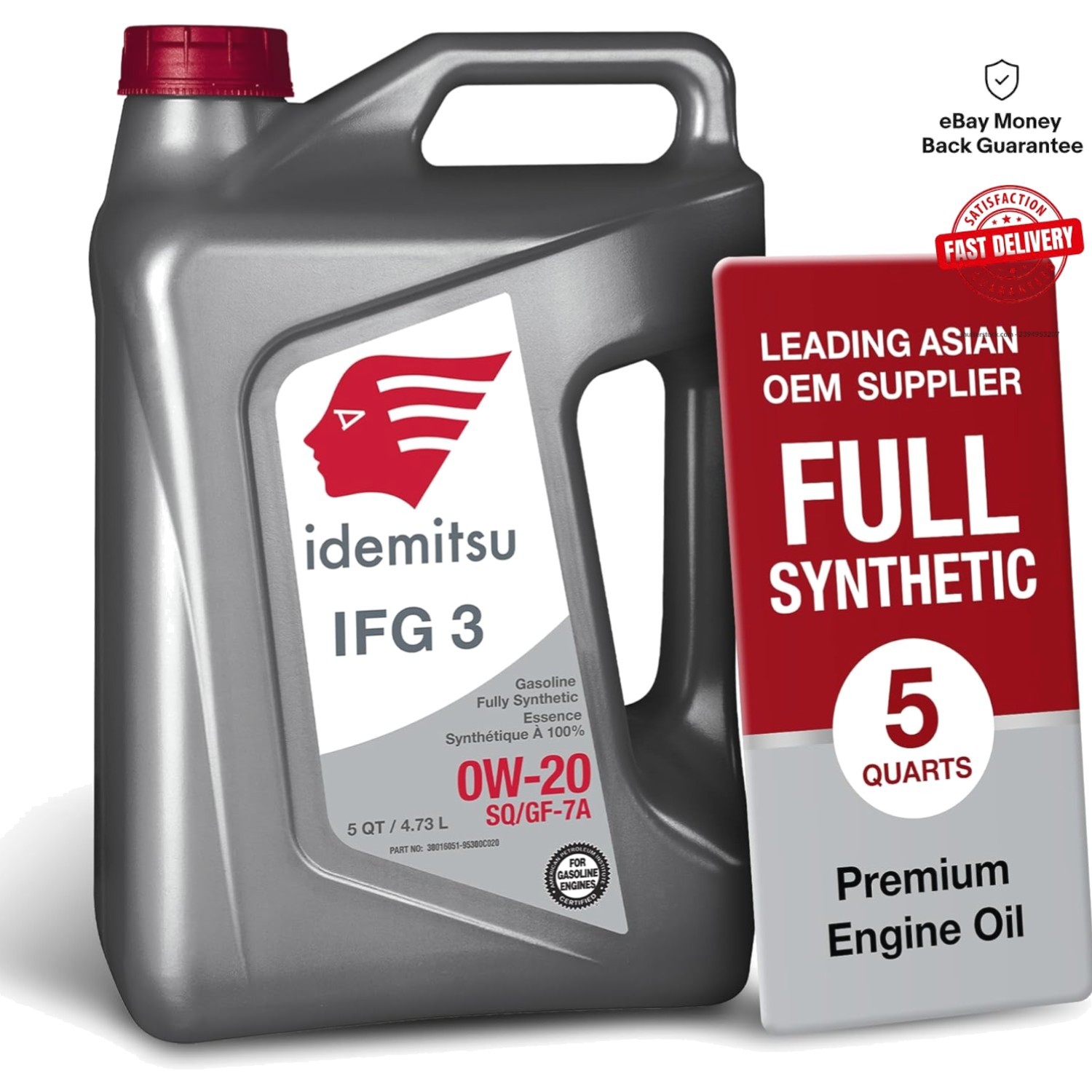 VEHICLE SPECIFIC 5 Quart 0W-20 Full Synthetic Motor Oil | Max Engine Efficiency