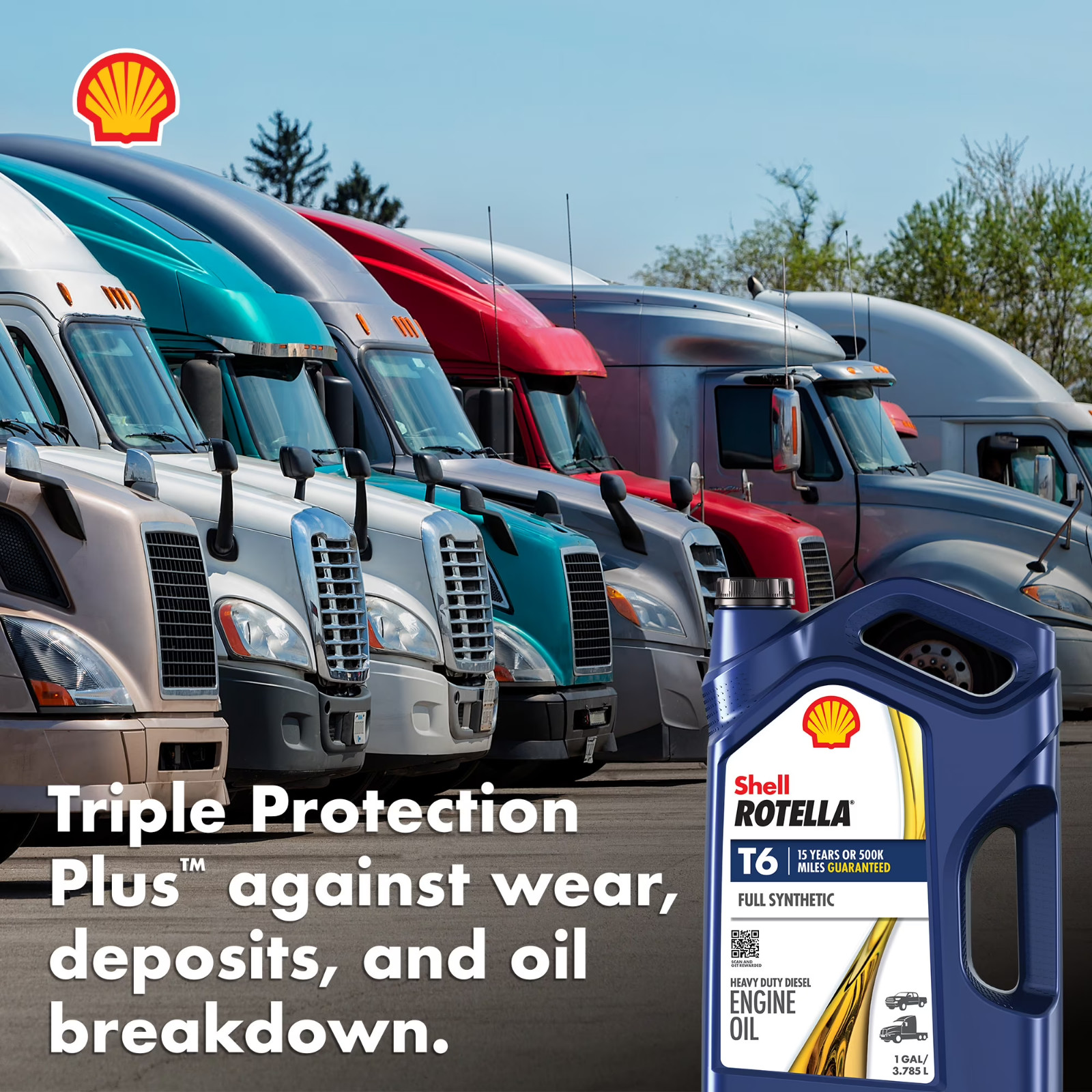 T6 Full Synthetic 5W-40 Diesel Engine Oil, 1 Gallon