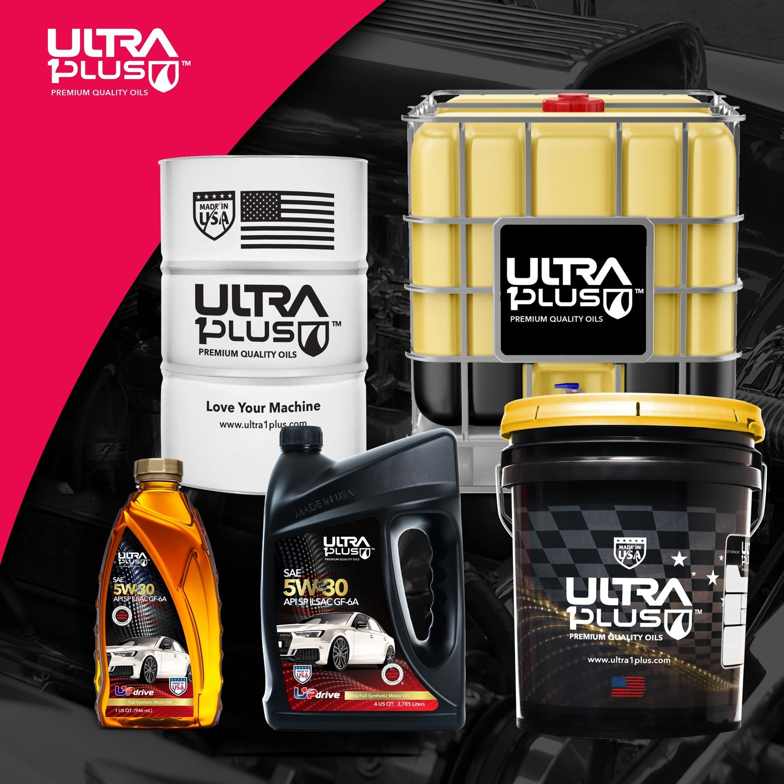 ULTRA 1PLUS SAE 5W-30 Full Synthetic Motor Oil API SP ILSAC 1 Gallon (4 QTS)