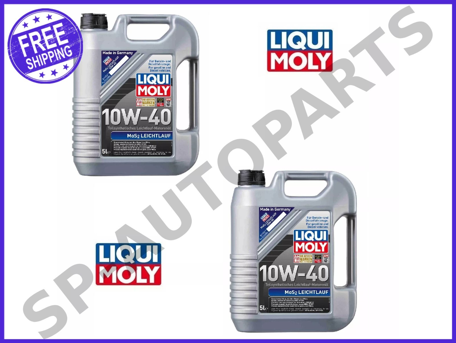 10 liters Liqui Moly Engine MOTOR OIL: MoS2 Antifriction SAE 10W-40