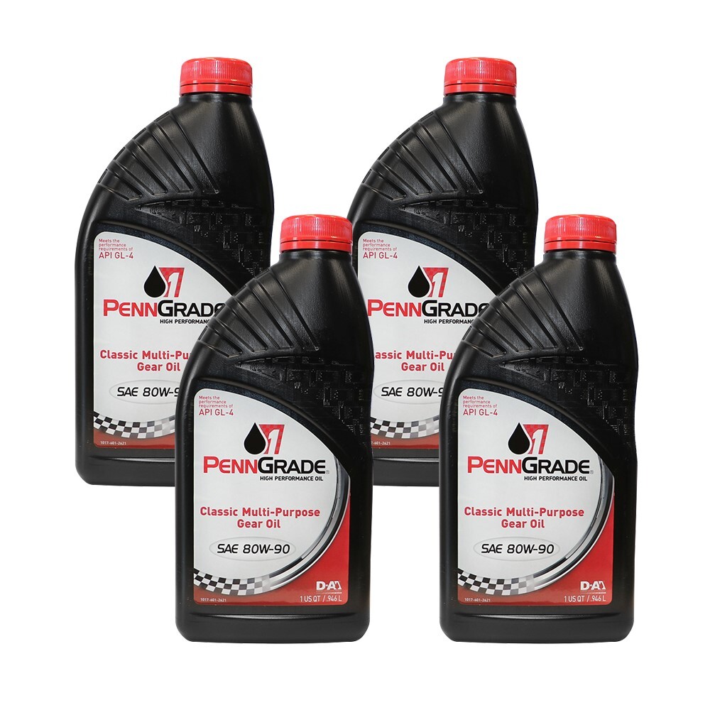 Brad Penn Multipurpose Classic GL-4 80W90 Gear Oil 4 Pack Quart Bottles
