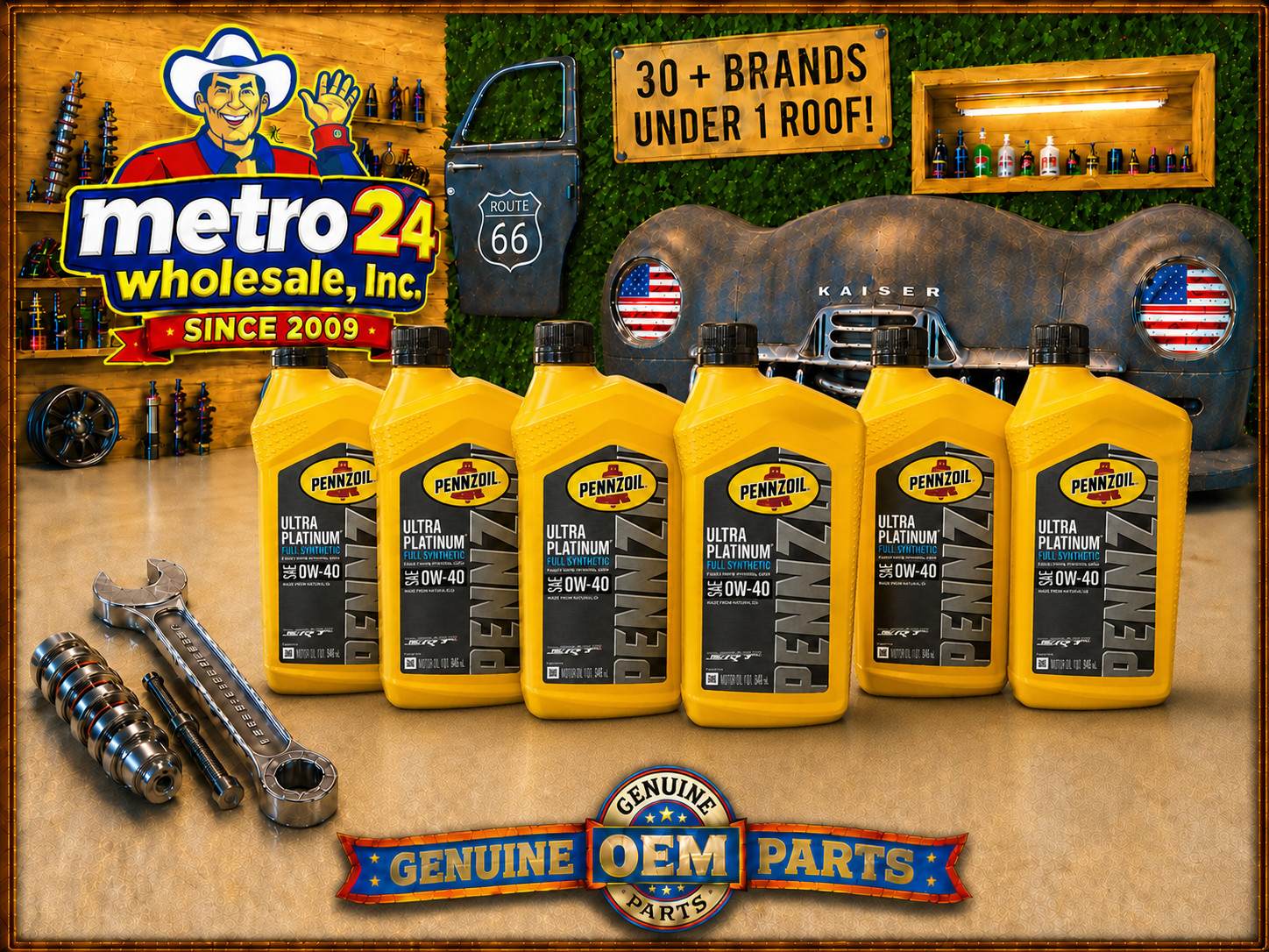 (6) Pennzoil 550040856 Ultra Platinum Full Synthetic 0W-40 Motor Oil OEM
