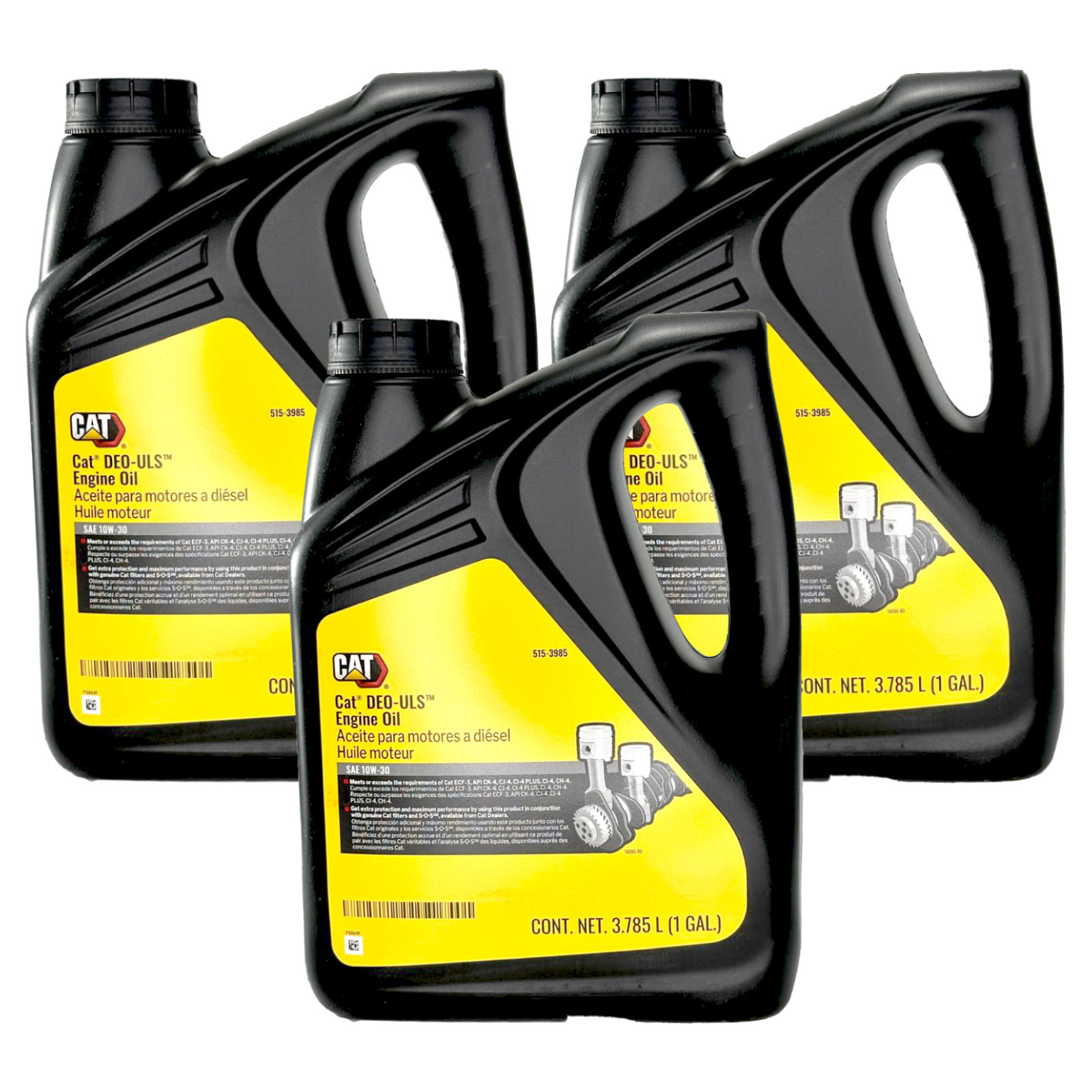 CAT 515-3985 (5153985) DEO-ULS 10W-30 Diesel Engine Oil, 1 Gal. (Pack of 3)