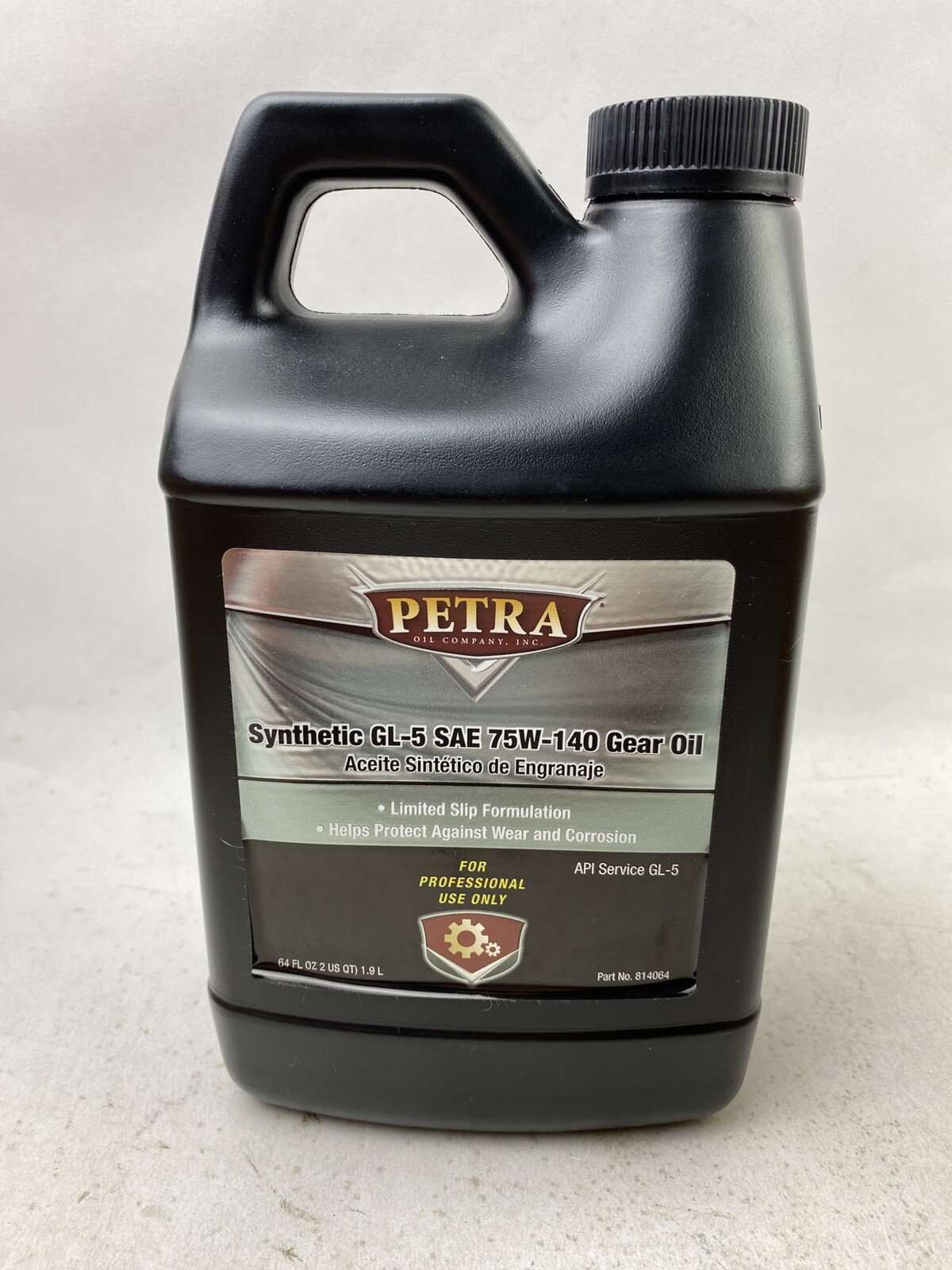 2-quart bottle of Petra Synthetic GL-5 SAE 75W-140 Gear Oil p/n 814064 (64oz)