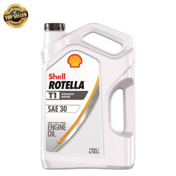 Shell Rotella T1 30W Conventional Heavy Duty Diesel Motor Oil, 1 Gallon