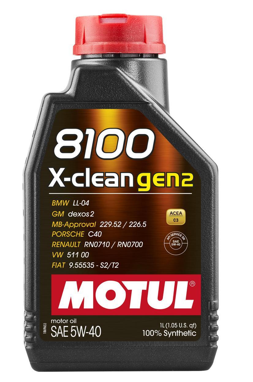 Motul 109761 8100 X-CLEAN GEN2 5W-40 12X1L