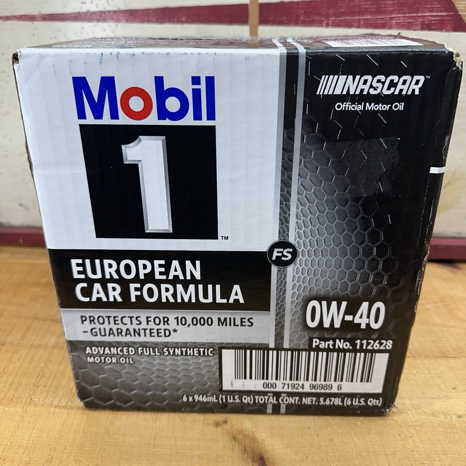 MOBIL 1 FS EURO 0W40 MOTOR OIL 6/1 QTS (PACK OF 6 + FREE SHIPPING)