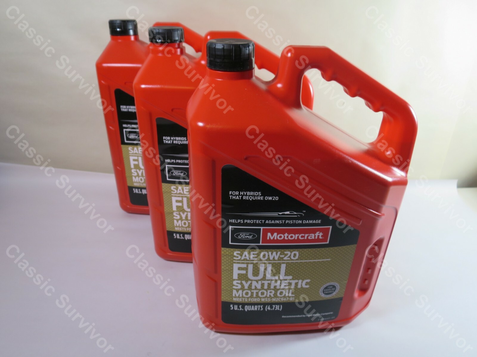 Premium Synthetic Blend Motor Oil Motorcraft XO-0W20-5QFS 5-Qt Case of 3