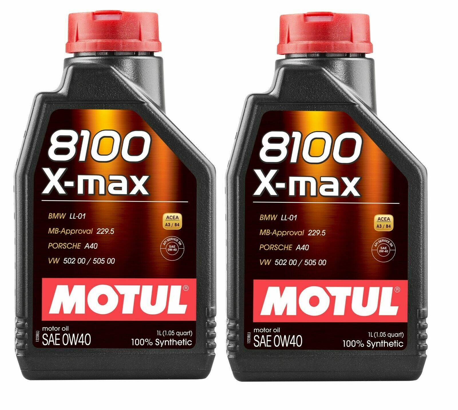 Motul 8100 X-MAX 0W40 – 2L – Fully Synthetic Engine Motor Oil (2 x 1L)