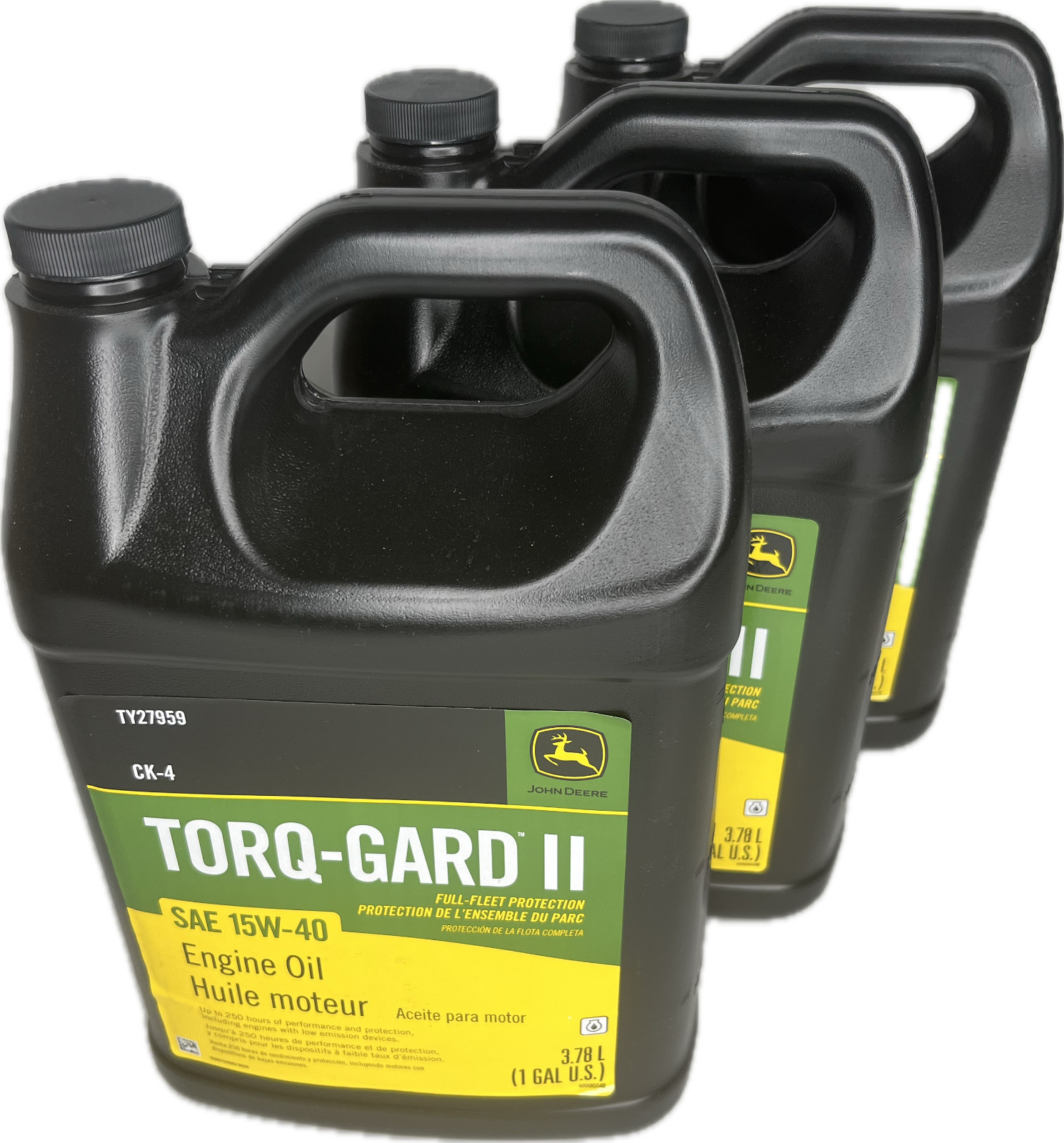 John Deere Torq-Gard II 15w40 CK-4 Diesel Oil TY27959 3×1 Gallon