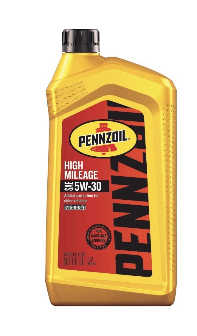 Pennzoil High Mileage 5W-30 Motor Oil, 1 Quart 1 Qrt, Amber/Brown