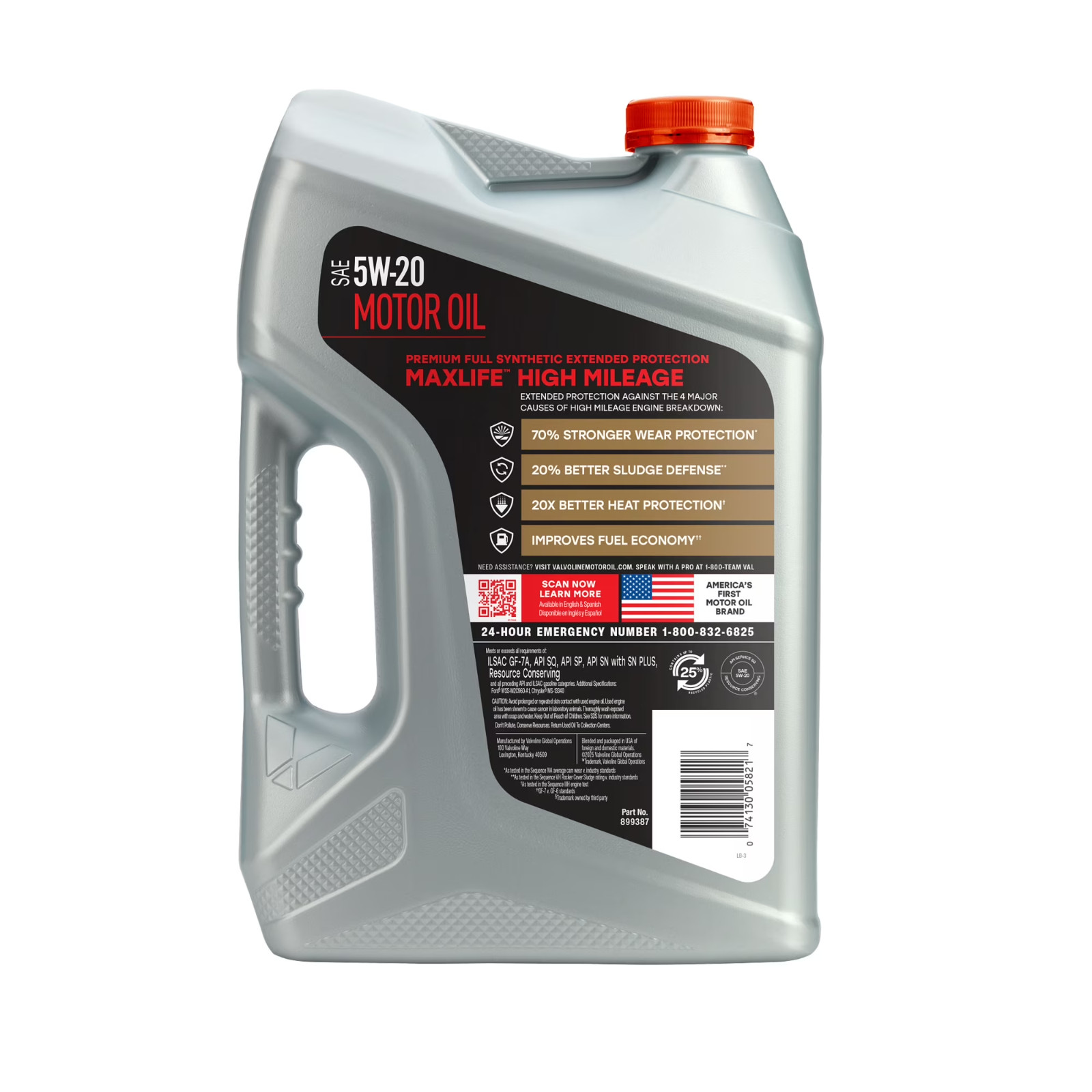 2 Pack Valvoline MaxLife Extended Protection Full Synthetic High Mileage 5W-20
