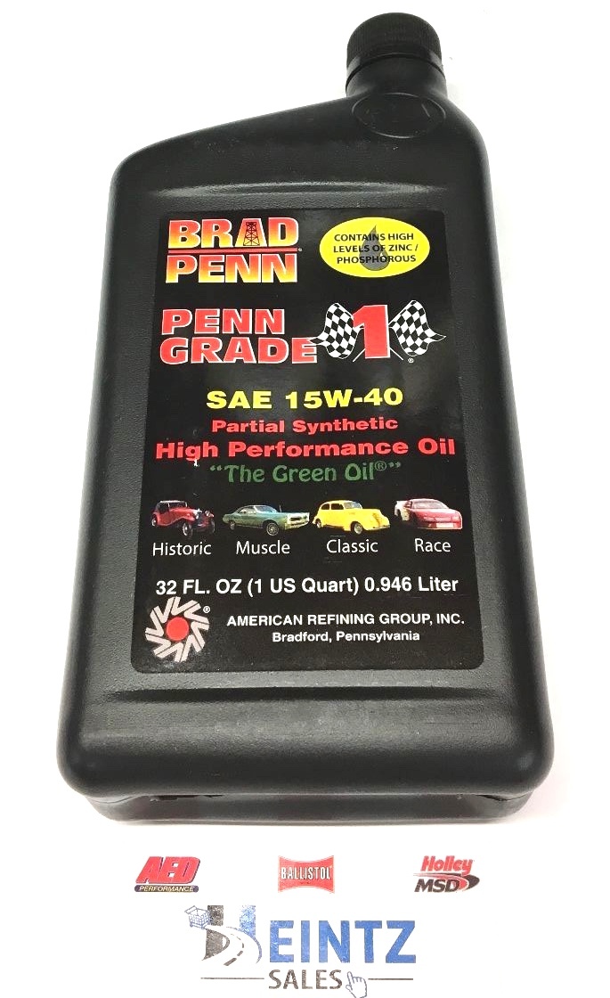 PennGrade Brad Penn 009-7158 SAE 15W-40 Grade 1 High Performance Oil, 1 quart