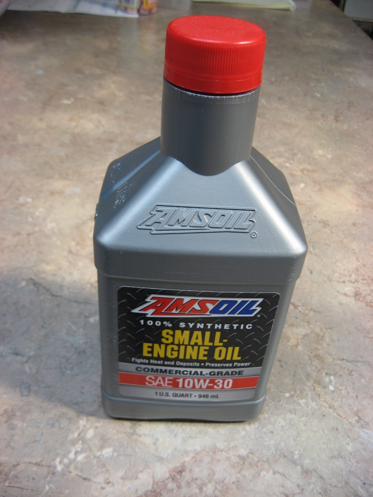 Amsoil Synthetic Small Engine Oil 10W-30 SAE Commercial-Grade 1 Quart ASEQT New