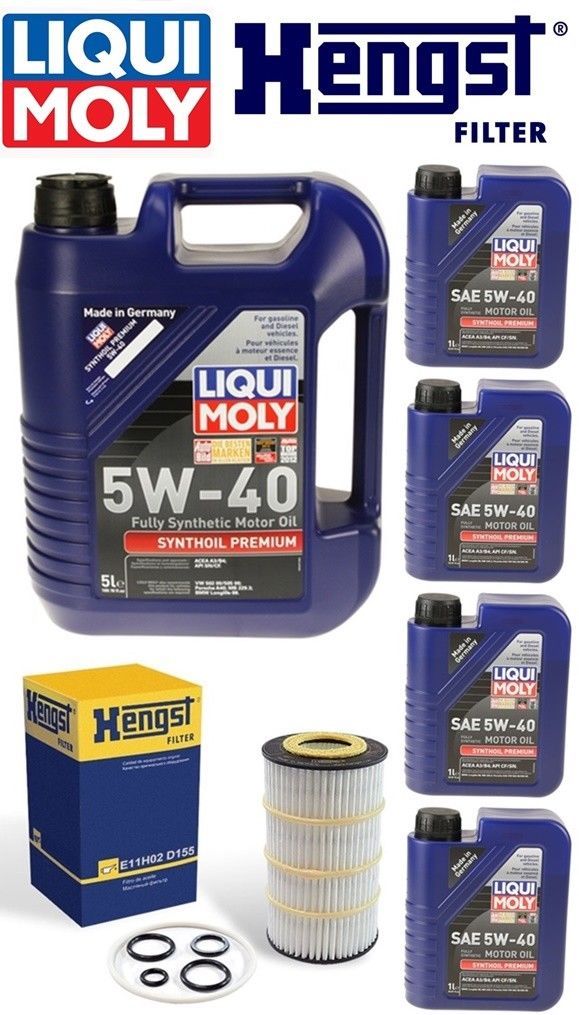 For Dodge Sprinter Synthetic Oil Change Kit LIQUIMOLY 5W-40 & Hengst Filter Set