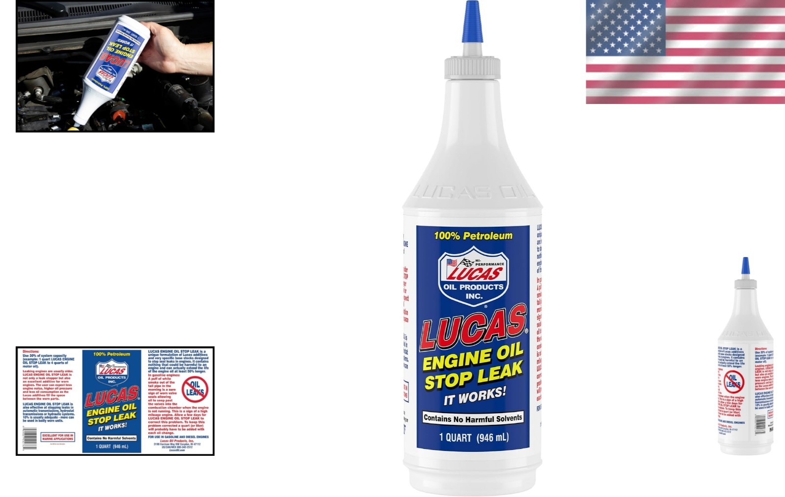 Universal Fit Engine Oil Stop Leak – 1 Quart Bottle for Car Engines