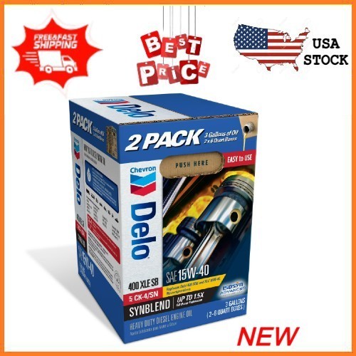DELO XLE SB Synthetic Blend Diesel Motor Oil SAE 15W-40 3 Gallon Smart Change