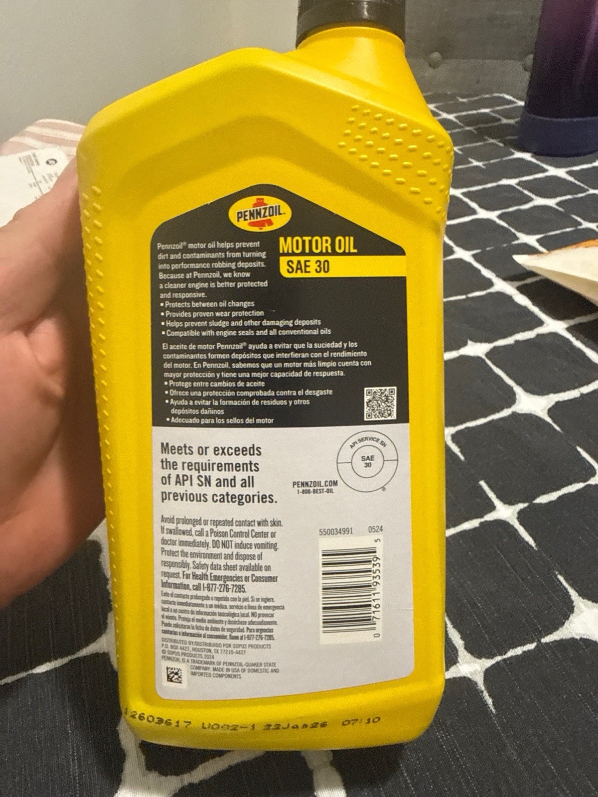 Pennzoil SAE 30 Heavy Duty Motor Oil 1 QT (946mL) Conventional 4-Cycle Engine