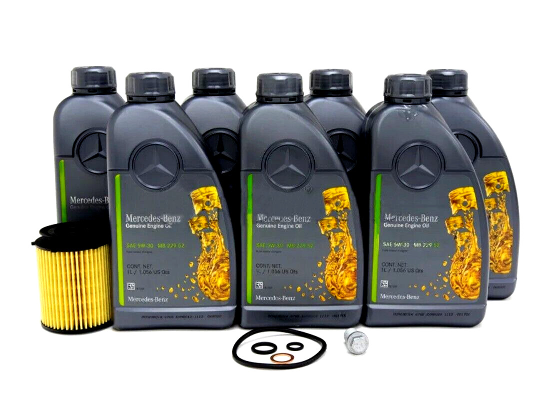Mercedes Oil Change Kit For C300, C350e, E300, GLC300, SLC300, SLK300 – 7 Liters