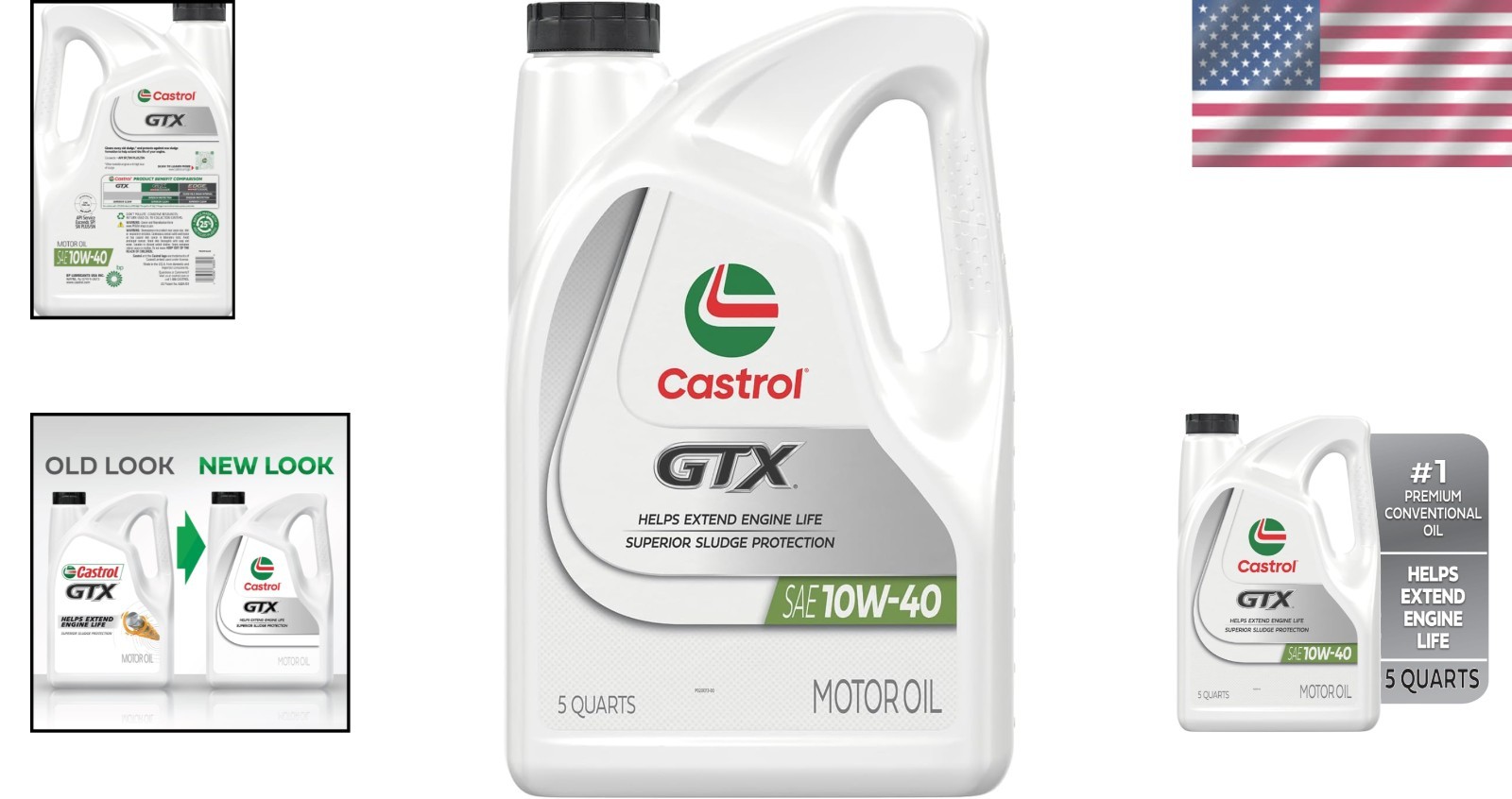5 Quarts GTX 10W-40 Motor Oil for Cars & Trucks – Superior Engine Sludge Defense