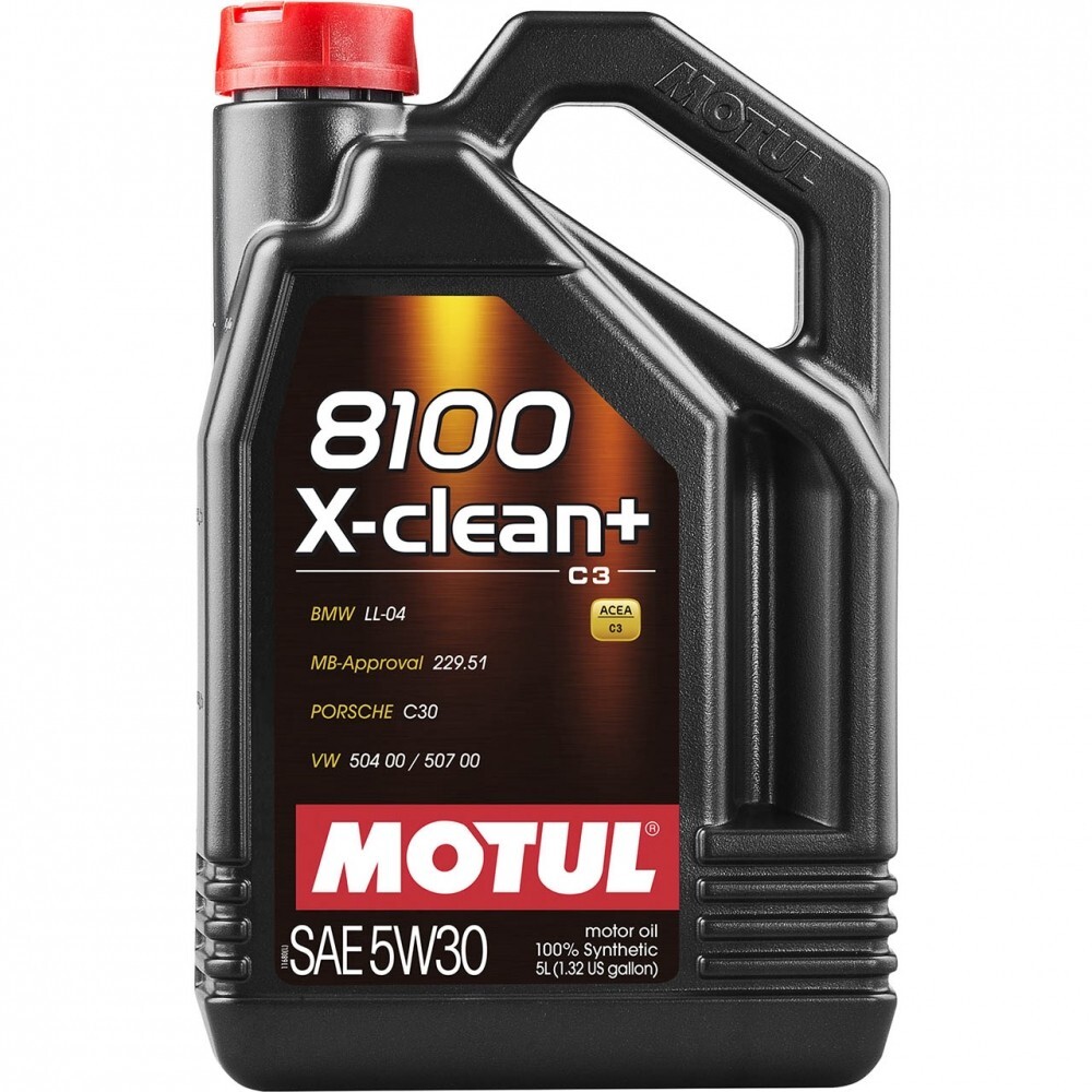 Motul 8100 X-Clean+ Full Synthetic Engine Oil (5W30, 5 Liters) 106377