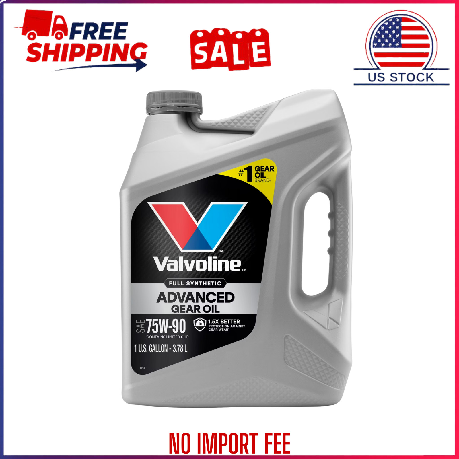 Valvoline Full Synthetic 75W-90 Gear Oil, 1 Gallon