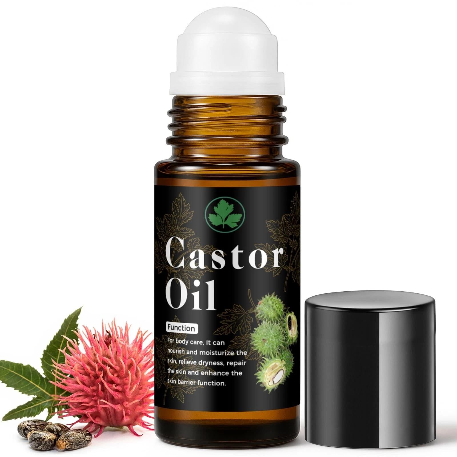 Organic Castor Oil Roll on – 100% Pure & Cold Pressed 1 Fl Oz (pack of 1)
