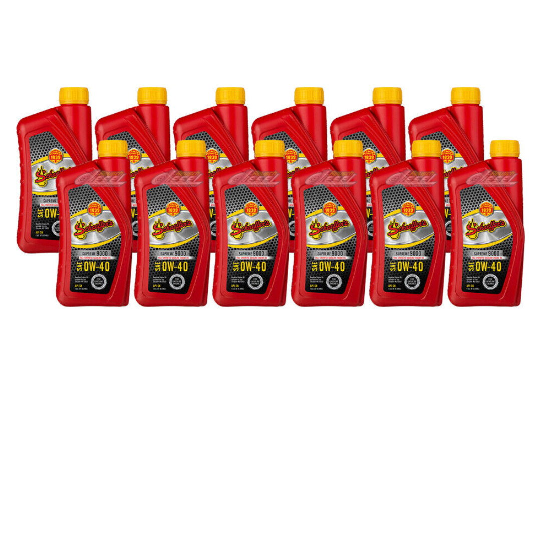 Schaeffer’s Oil Supreme 9000 Full Synthetic Engine Oil 0W40 (12 quarts) #9040