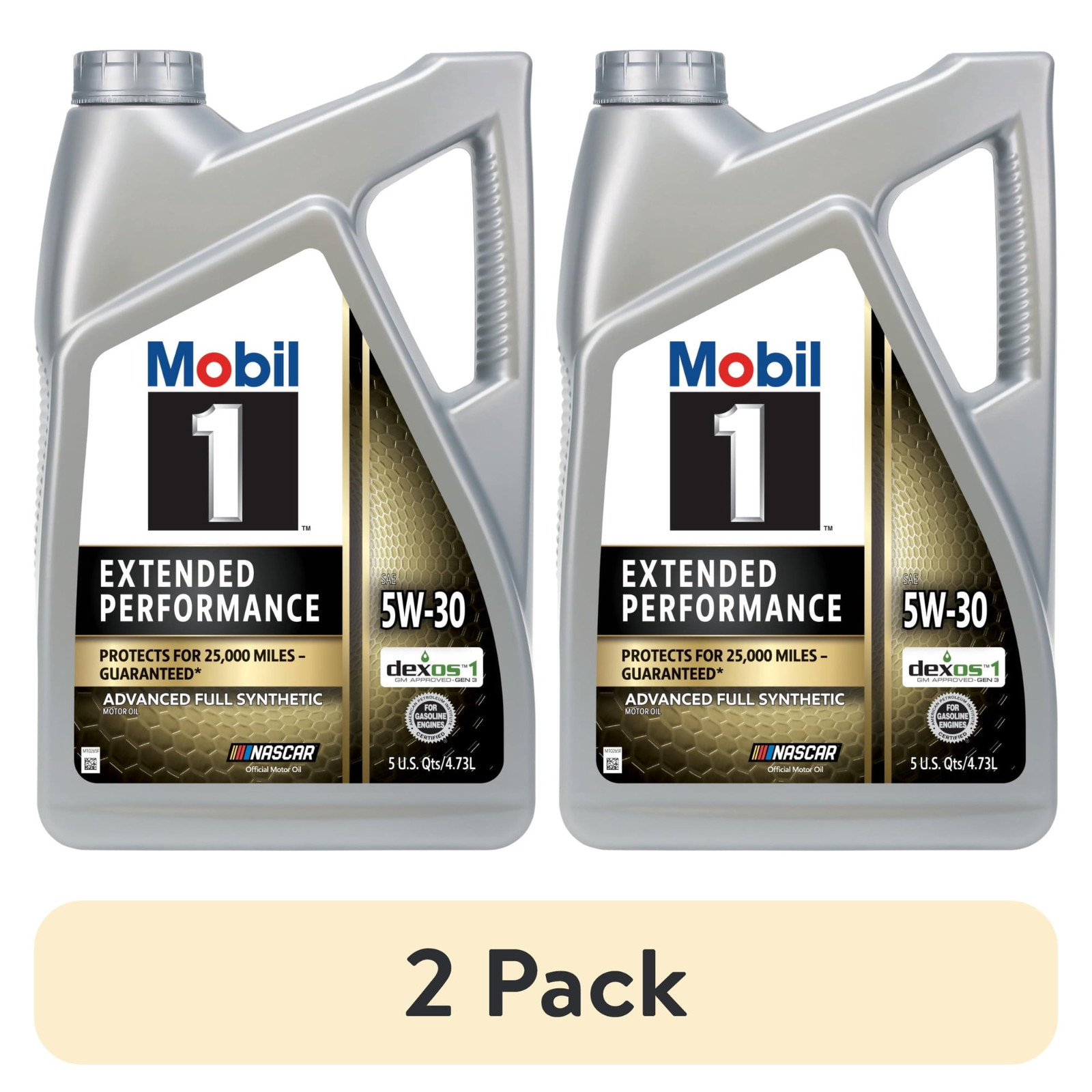 (2 pack) Mobil 1 Extended Performance Full Synthetic Motor Oil 5W-30, 5 Quart