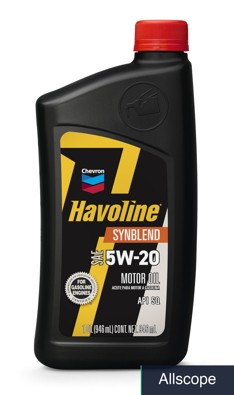 Conventional Motor Oil 5W-20 Havoline Anti-Wear Protection 1 Quart