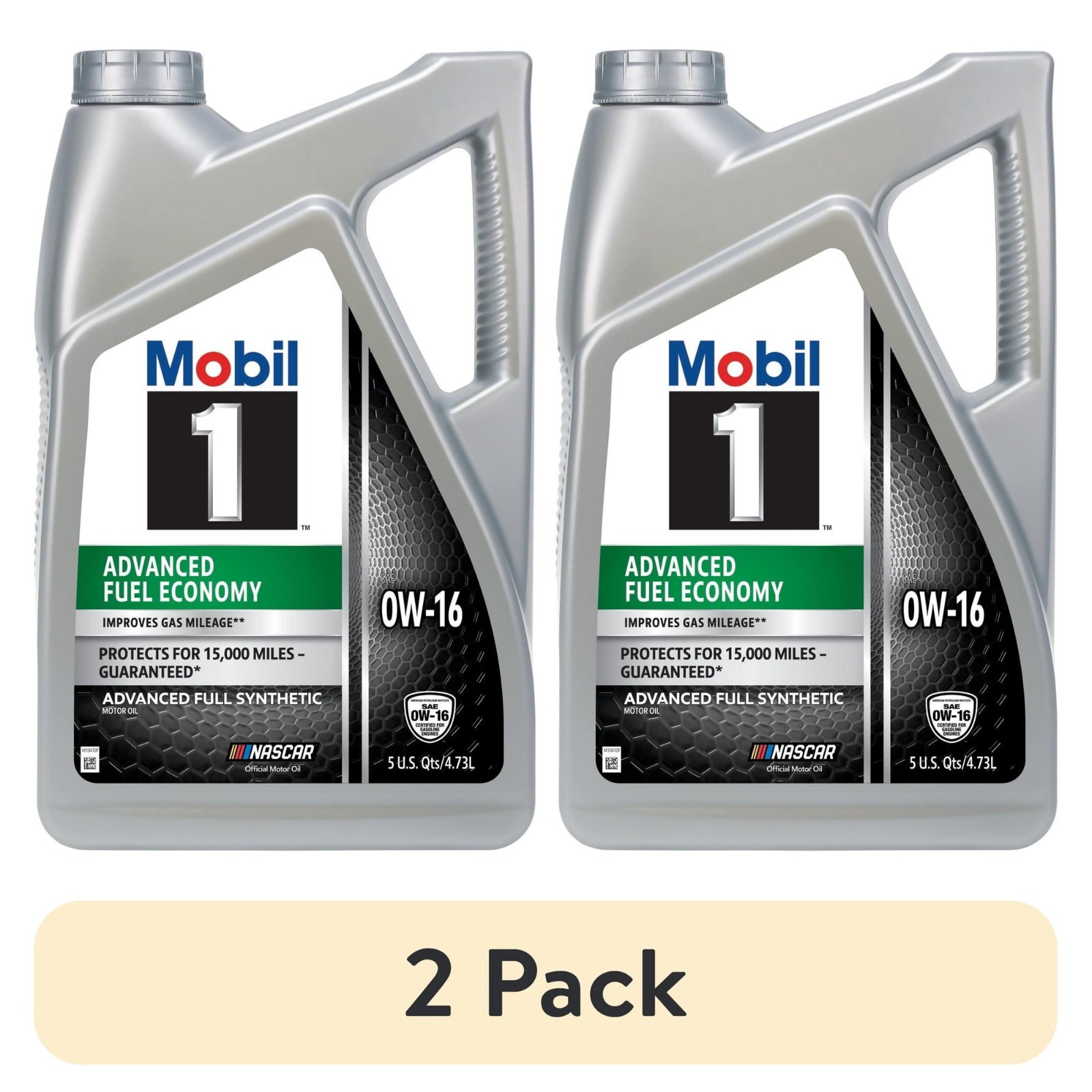 SALE- 2 PACK- MOBIL 124322 0W-16; Advanced Fuel Economy Motor Oil 0W-16 5QT
