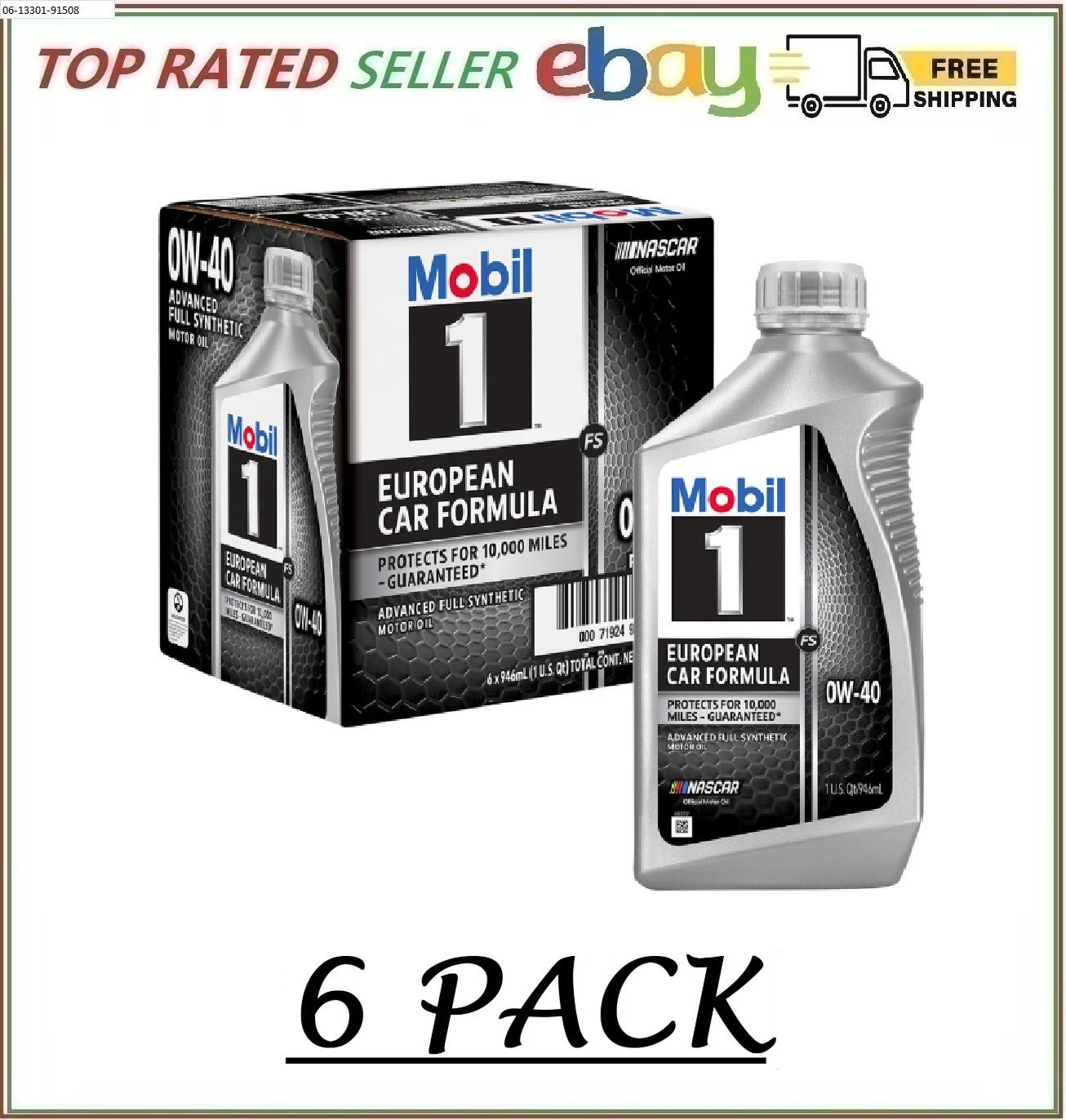 6 PACK – Mobil 1 0W-40 Full Synthetic Motor Oil, 1-Quart (Total 6 Quart)