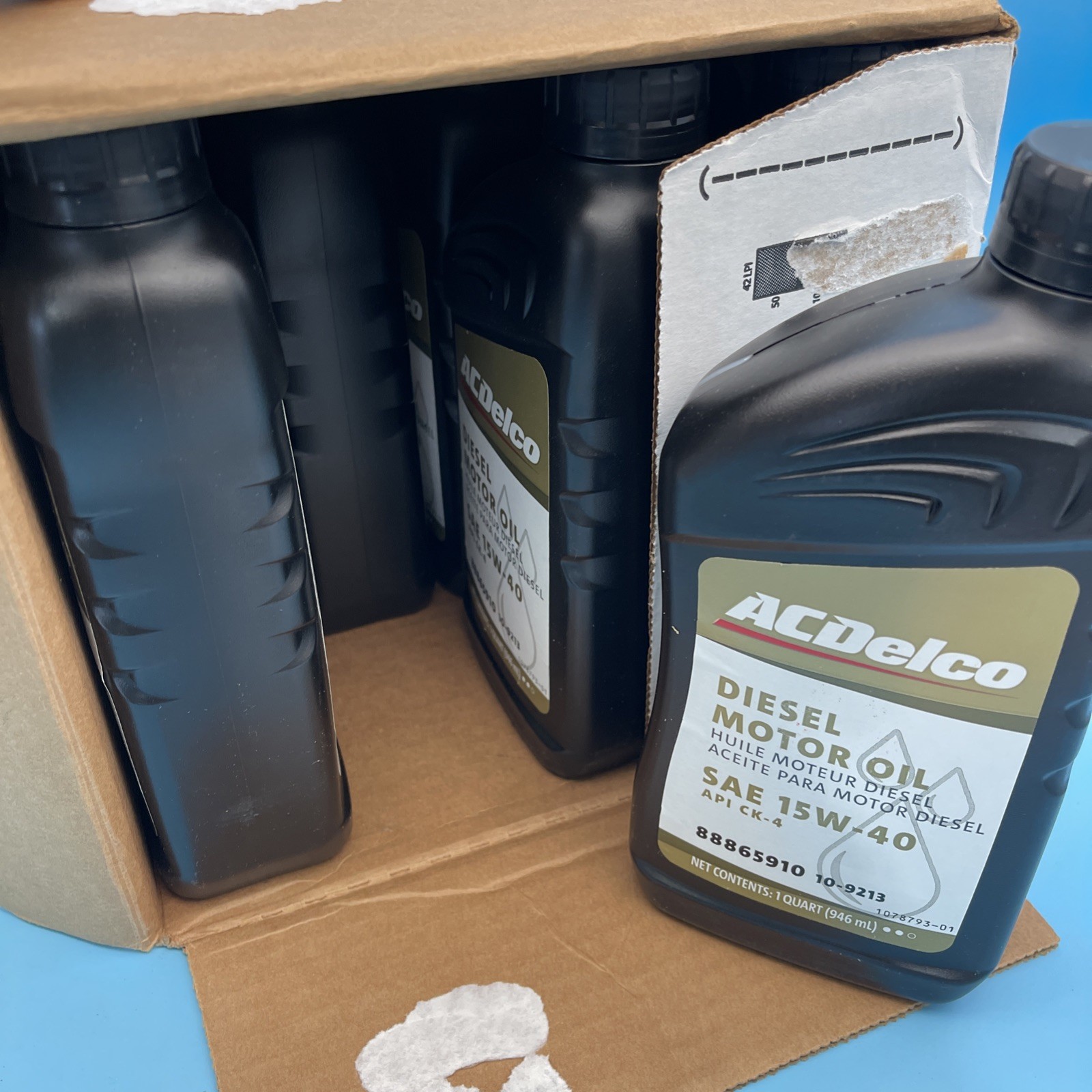 12 Pack GM ACDelco Gold 10-9213 15W-40 CK-4 Diesel Motor 1qt Each 88865910